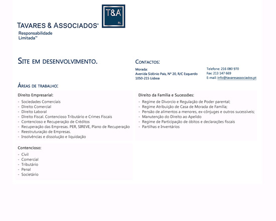 Tavares & Associados - rea financeira e Legal