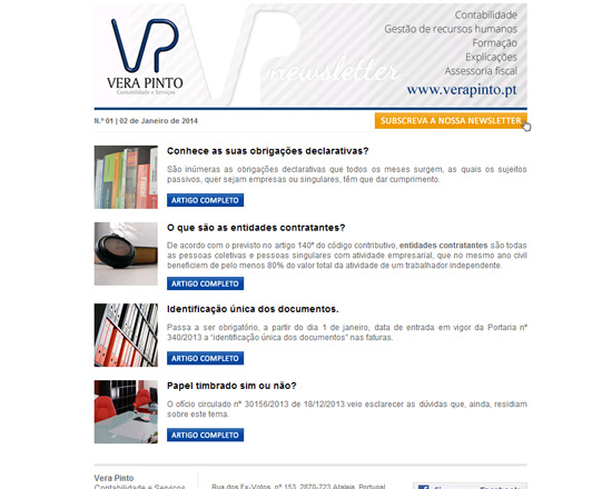 Vera Pinto - Newsletters